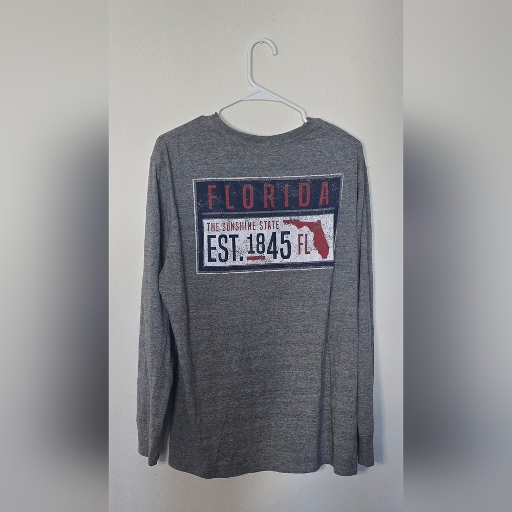 State of Mine Florida Sunshine State Long Sleeve Gray Graphic Tee XL - Picture 3 of 4